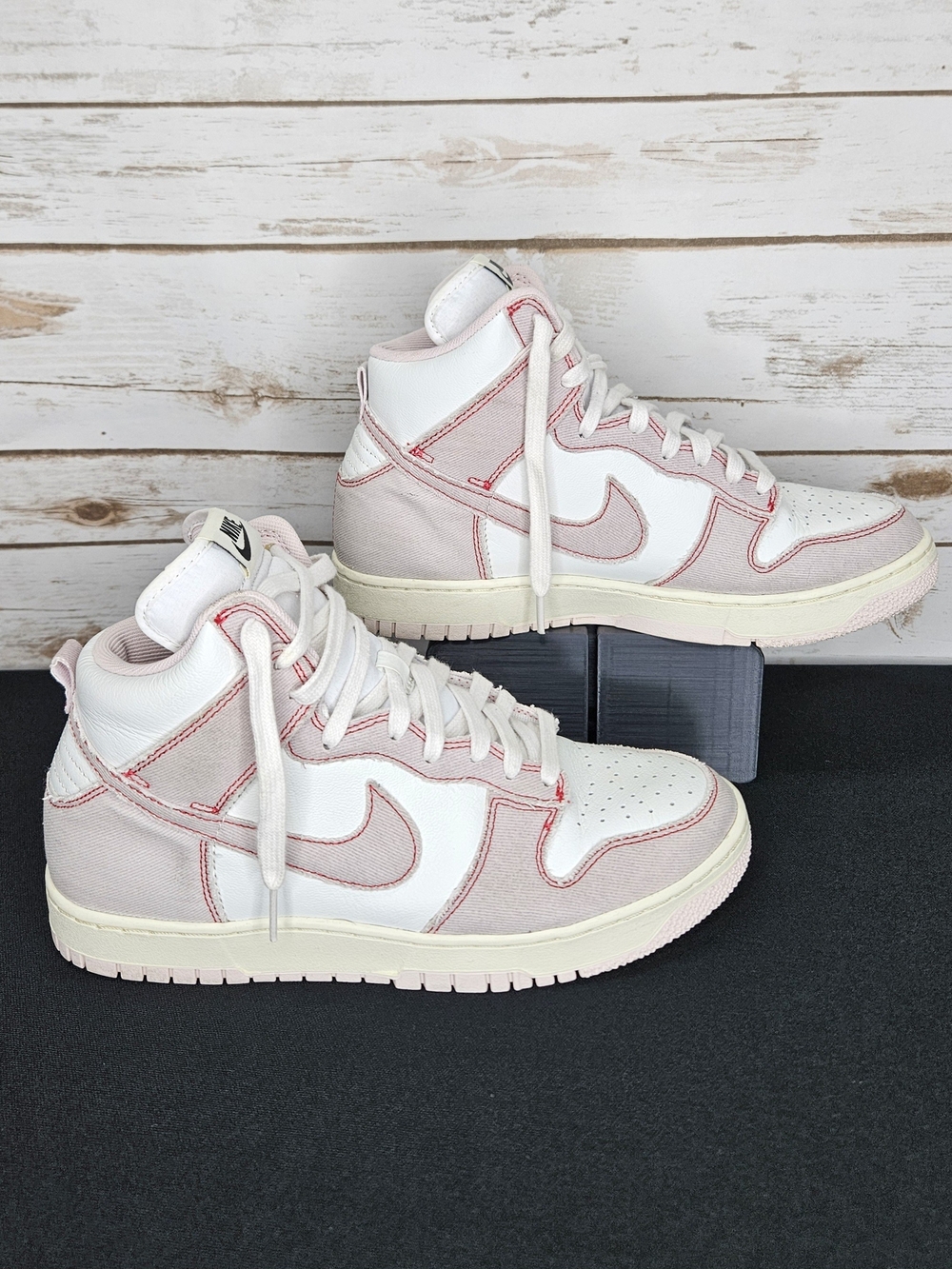 Nike Dunk High 1985 Barely Rose Denim Sneakers
